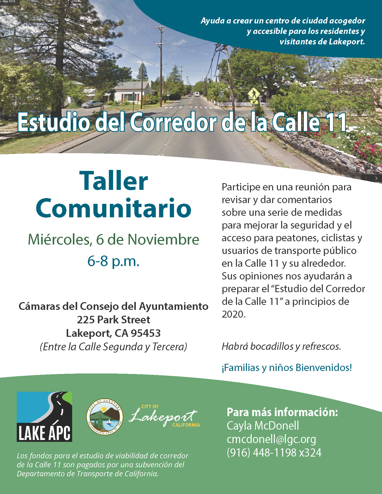 Picture of the flyer for the community workshop in Spanish